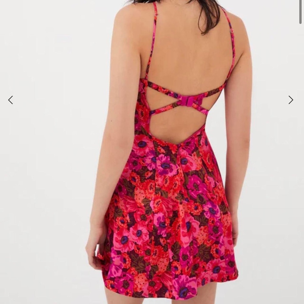 🔆 For Love And Lemons Pink Wendy Mini Dress - Picture 2 of 8